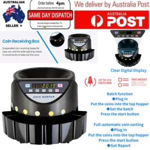 Australian Coin Sorter Counter Automatic Electronic Count Machine Digitl Display - Picture 1 of 12