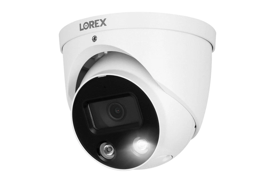 Lorex E893DD-E 4K Ultra HD Smart Deterrence IP Dome Camera - White (E893DDE) - Image 1 of 1