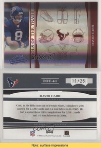 2006 Playoff Absolute Memorabilia Tools of the Trade Spectrum Red /25 David Carr
