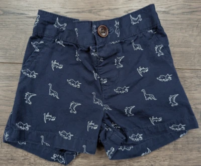 Baby Boy Clothes Gymboree Outlet 0-3 Month Blue Dinosaur Dress Shorts - Image 1 of 2