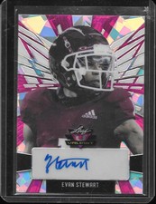 2022 Leaf Valiant Evan Stewart Autograph Auto /5 - Texas A&M Aggies Rookie RC