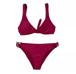 Conjunto de bikini Hollister con tirantes fruncidos talla XS/M - Imagen 1 de 4