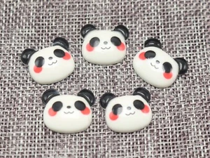 25 Flatback Resin Cute Panda Head Cabochons 20X18mm Scrapbooking Craft DIY - Picture 1 of 9