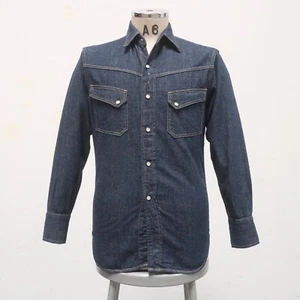 Vintage Levis Longhorn Sanforized Western Denim Shirt Size 36 LVC Japan - Picture 1 of 11