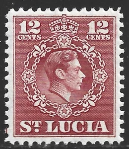 St Lucia, Scott #142, 12c King George VI, MLH - Picture 1 of 1