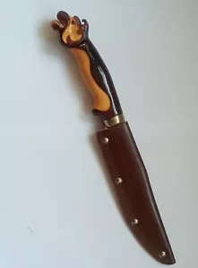Hunting Knife Handmade with a Leather Sheath. Prison art. ITK - Picture 1 of 24