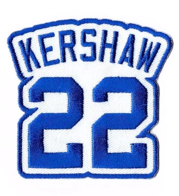 DIY Clayton Kershaw #22 Patch Iron-On Heat Press or Sew-On Embroidered Patch