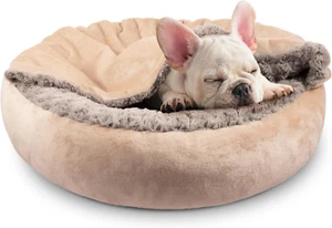 Dog Beds for Small Medium Dogs, Cozy Cuddler Luxury Puppy Pet Bed with Blanket A - Picture 1 of 12