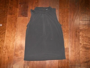 Preowned BANANA REPUBLIC Polyester Spandex Blouse Top Size S Black - Picture 1 of 7