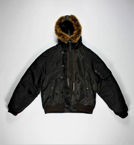 Versace Jeans Couture pelliccia invernale marrone giacca nera vintage