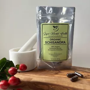 Schisandra Berry Capsules Organic (Schisandra Chinensis) 600mg | Schizandra - Picture 1 of 8