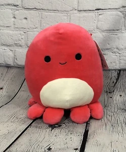 New Squishmallows 8 Inch Veronica the Red Octopus Strawberry Plush Toy Soft Pink - Picture 1 of 3