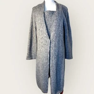 Victor Alfaro 2 piece sweater set angora wool grays sz Large , tank cardigan set - Picture 1 of 15