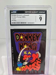 Donkey Kong Is A Smash! - 1982 Donkey Kong Sticker - PSA 9 - Bild 1 von 2