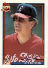 1991 Topps Chicago White Sox Baseball Card #609 Jeff Torborg MG