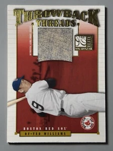 Ted Williams 2002 Donruss Elite Throwback Threads /100 Game Used Jersey Rare SP - Picture 1 of 3