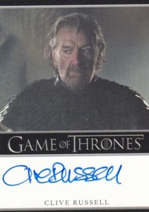Game of Thrones Bordered Season 6 Autograph Card Clive Russell as Brynden Tully