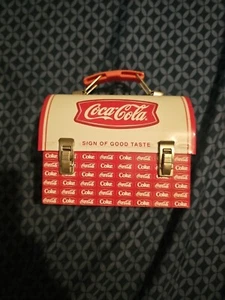 TIN BOX W/Handle COCA-COLA sign of good taste - Empty Great Condition - Picture 1 of 6