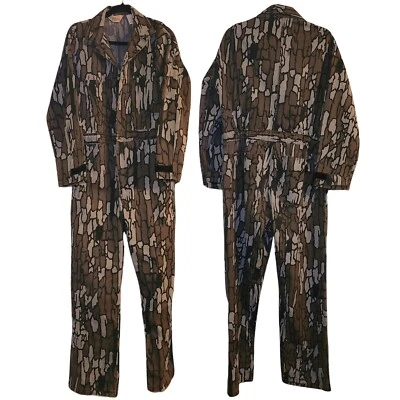 Vintage Walls Jumpsuit Coveralls Medium Tree Bark Brown Camo, Hunting - Image 1 of 4