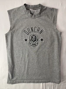 Tim Duncan Shirt Mens Small Adidas San Antonio Spurs Gray NBA Basketball Y2K Tee - Picture 1 of 11