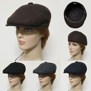 New Men Women Duckbill Gatsby Newsboy Cap Ivy Hat Flat Cabbie Golf Driving Wool