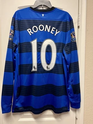 Camiseta deportiva visitante nueva con etiquetas Rooney #10 Manchester United 2011-12 camiseta L/S extra grande (XL) Foto 1 de 4