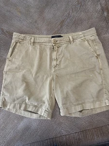 J CREW Brown Chino shorts Size 12 Waist 36” Inseam 6.5” 100% Cotton Mid Rise - Picture 1 of 5