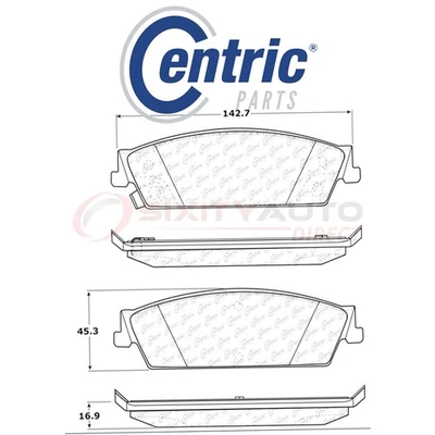 Centric Fleet Disc Brake Pads w Hardware for 2007-2013 GMC Sierra 1500 4.3L df Foto 1 de 4