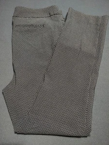 Chico's Anzughose Damen 14R schwarz/weiß Stretch gerade flach Büro Date - Bild 1 von 10