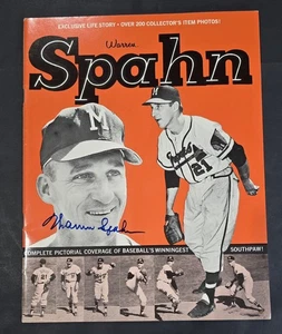 1964 Milwaukee Braves Warren Spahn Magazine with Autograph On Cover Vintage MLB  - Picture 1 of 6