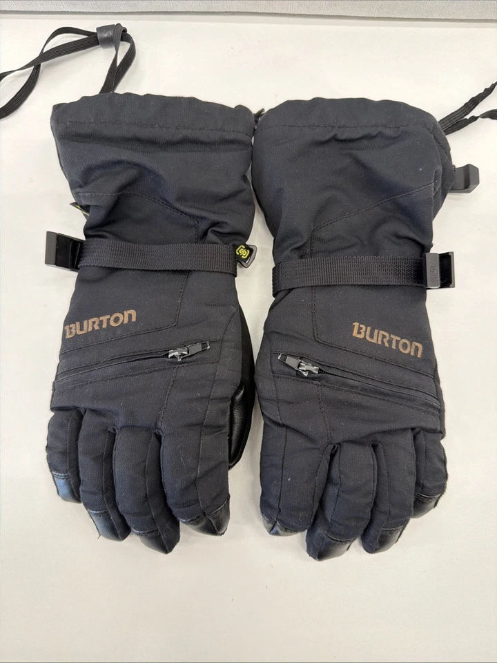 Guantes Burton WB Gore M Negros Impermeables Nylon Cuero Exterior Esquí Montaña Foto 1 de 4