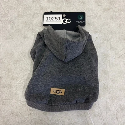 UGG Cody Sudadera con Capucha Pequeña Suave para Mascotas, Ropa para Perros - Cuello 9-11" - Gris Foto 1 de 4