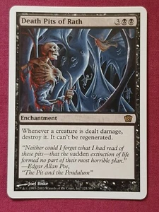 Magic The Gathering 8TH EDITION DEATH PITS OF RATH black card MTG - Picture 1 of 2