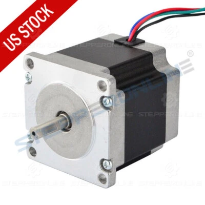 STEPPERONLINE Nema 23 Stepper Motor 179oz.in 2.8A φ0.25"  L=56mm CNC Mill Router - Image 1 of 4