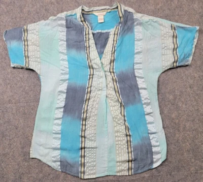 Camisa Sundance Mujer Mediana Azul Manga Corta Bohemia Informal Foto 1 de 4