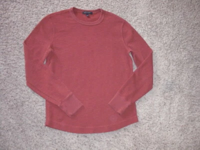 BANANA REPUBLIC 生锈色棉质和聚酯纤维核心温度运动衫男式小号 — 第 1/2 张图片