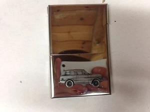 Range Rover 2 Door r Pewter Effect Car on a Stainless Steel Business Card Holder - Picture 1 of 1