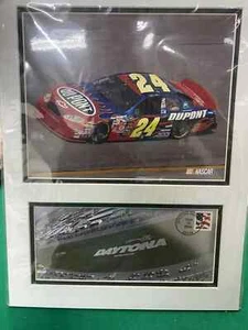 Jeff Gordon #24 NASCAR Daytona 2006 Photo & Postmarked Stamp Sealed Matted - Picture 1 of 2