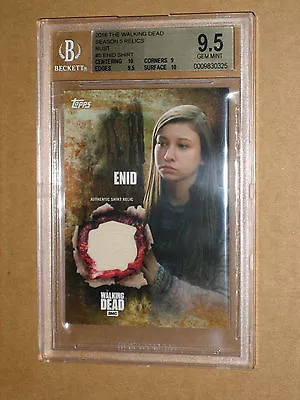 ✨ BGS 9.5 2016 WALKING DEAD ENID SEASON 5 RUST COSTUME SHIRT RELIC CARD 1/99 1/1 - Image 1 of 2