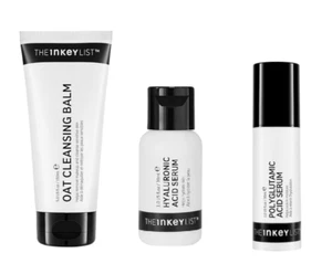 The INKEY List set - Oat Cleansing Balm, Hyaluronic &  Polyglutamic Acid Serum - Picture 1 of 1