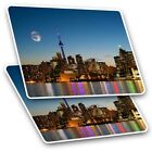 2 X Rectangle Stickers 10 Cm - Toronto Canada City Landscape #12750