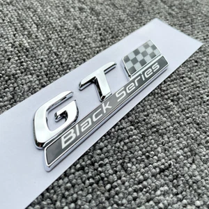 New Chrome GT Black Series AMG Emblem Rear Lid Badge For Mercedes GTS GTR R190 - Foto 1 di 4