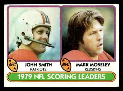 1980 Topps Scoring Leaders - John Smith / Mark Moseley #334 - Image 1 of 2