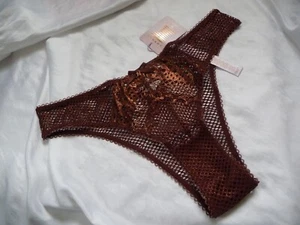 M, Savage X Fenty Starlet Nights Brazilian, Fishnet mesh,brown, polyamide, NEW - Picture 1 of 13