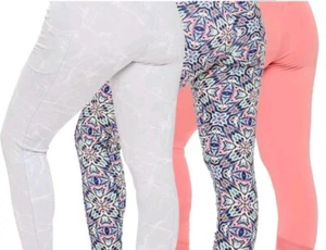 Women's New Size L Tummy Control Butt Sculpting Capri Leggings w/Side Leg Pocket - Picture 1 of 3