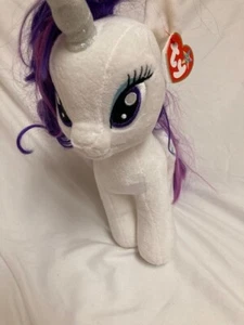 Ty Beanie Buddy ❤️ RARITY MY LIITLE PONY LARGE 12" PLUSH New MWMT's - Picture 1 of 2