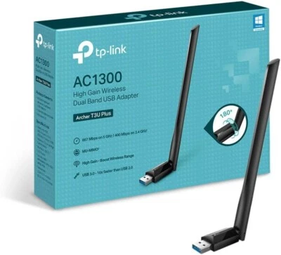 New TP-Link USB WiFi Adapter for Desktop PC, AC1300Mbps USB 3.0 WiFi Dual Band - Image 1 of 4