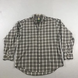 Camisa Cabelas Verde a Cuadros Ligera Franela Grande Alta LS Botones Al aire libre - Imagen 1 de 13