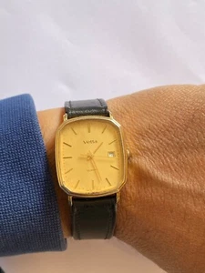 Reloj Vetta Vintage Cuarzo Cuadrado Chapado en Oro Unisex 28mm Tank Watch Hecho en Suiza - Imagen 1 de 11