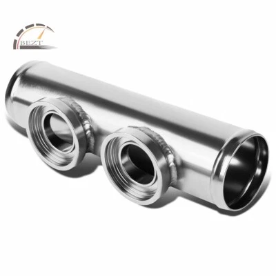 SILVER DUAL SSQV 2.5"ALUMINUM TURBO BLOW OFF VALVE FLANGE PIPE/PIPPING ADAPTOR - Image 1 of 3